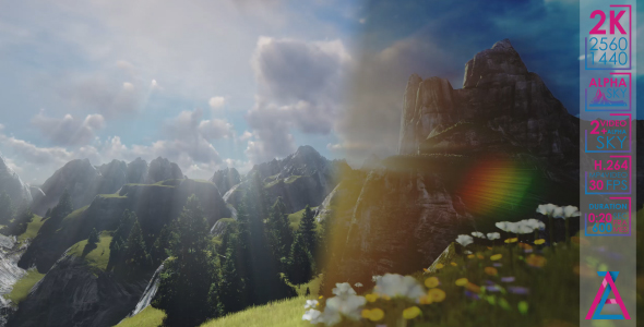 Flight Over The Mountains in The Afternoon And Evening alt