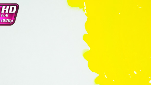 Yellow Paint Covers White