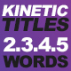 Fast Kinetic Titles - VideoHive Item for Sale