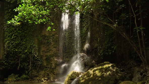 Beautiful Tropical Waterfall Philippines Bohol Island