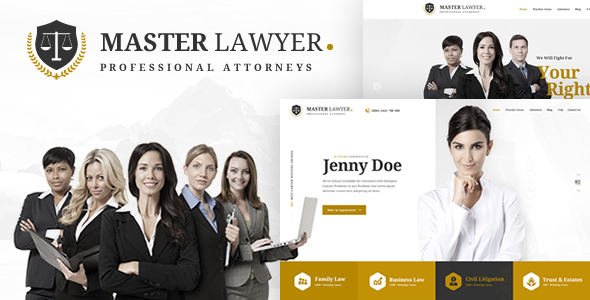 Master Lawyer - PSD Template