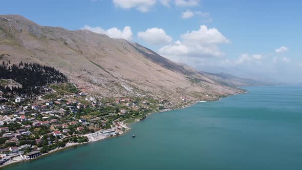 Landscape View to the Old Shkoder City in Albania