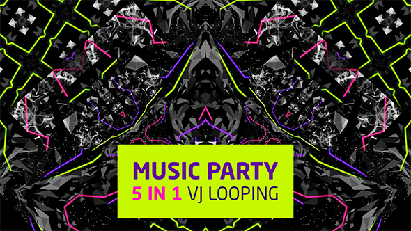 Music Party 5 In 1 Vj Loops
