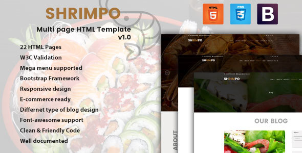 Shrimpo | HTML5 Multipage Business Template