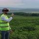 Farm Specialist Engineer Using Technology VR Monitoring Harvest Working for Agriculture Productivity - VideoHive Item for Sale