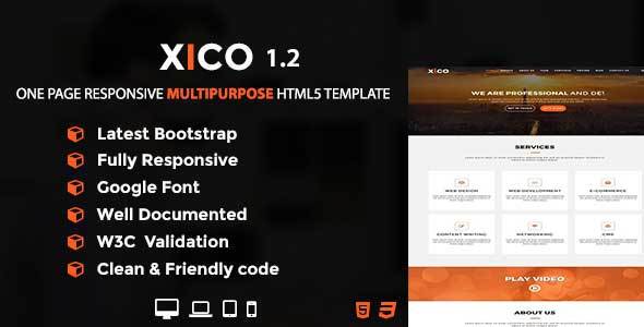 XICO - One Page Responsive Multipurpose HTML5 Template