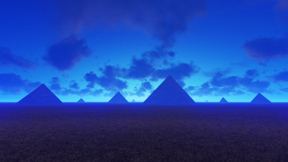 Egyptian Pyramids at Night