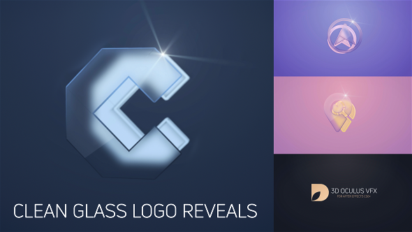 Clean Glass Logo Reveals