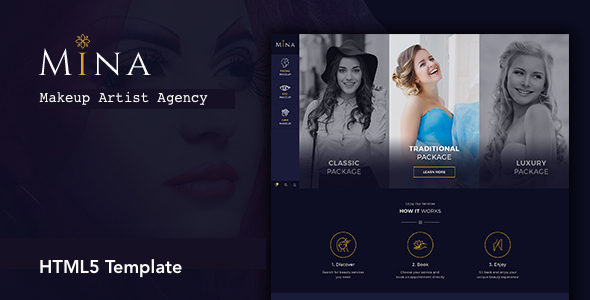 Mina - Beauty Salon Makeup HTML5 Template