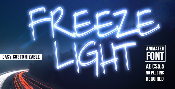 Freeze Light Animated Font