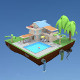 pool house low poly - 3DOcean Item for Sale