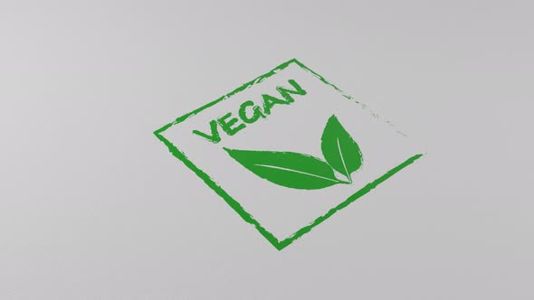 Vegan stamp. Vegetarian product marking.