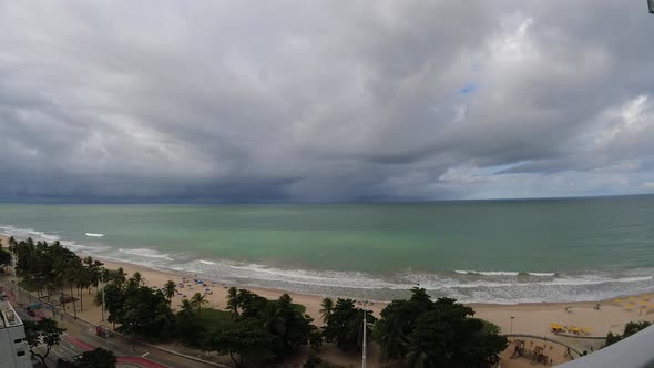 Timelapse beach. Tropical scenery. Summer travel destinations.