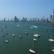 Beautiful Yachts Drift in the Bay in Cartagena Colombia Aerial View - VideoHive Item for Sale