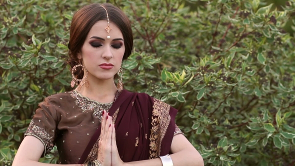 Portrait of Indian Girl with Kundan Jewelry