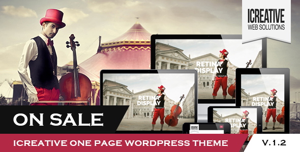 iCreative - OnePage Portfolio WordPress Theme