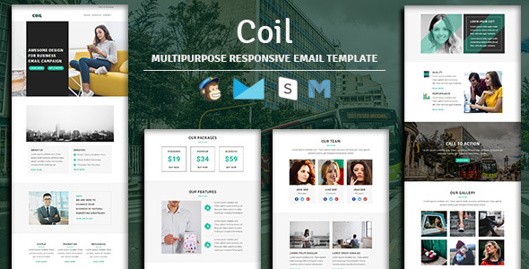 Coil - Multipurpose Responsive Email Template