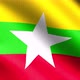 Seamless Loop 4K VDO. Myanmar national flag blowing in the wind isolated. - VideoHive Item for Sale