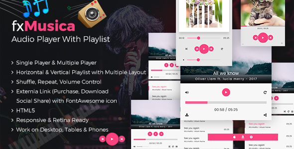 FxMusica – Audio Player with Playlist