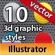 10 3D Fresh Illustrator Graphic Styles - GraphicRiver Item for Sale
