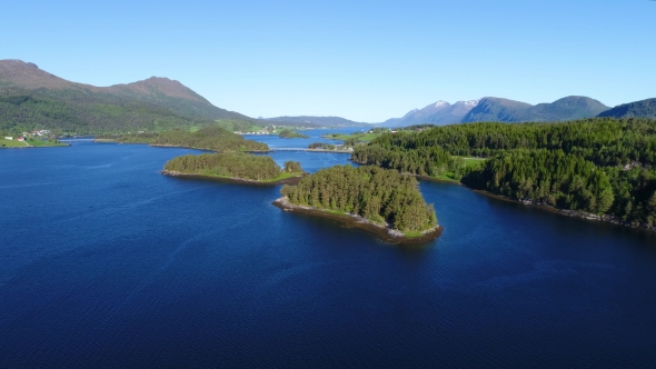 Aerial Footage Beautiful Nature Norway.