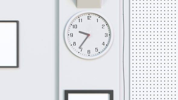 Office Clock Measuring Off Business Day or Working Hours alt