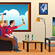 Soccer Fans Watching TV - GraphicRiver Item for Sale