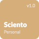 Sciento — HTML Personal Page for Scientists - ThemeForest Item for Sale