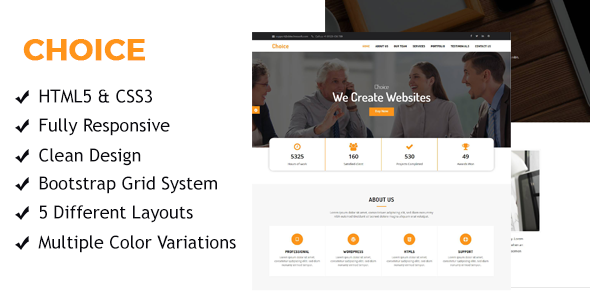 Choice - One page multipurpose HTML Templates