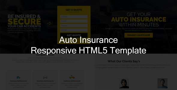 Jr. Auto Insurance Landing Page - Responsive HTML5 Template