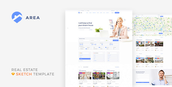 Area — Real Estate Agency and Realtor Sketch Template