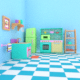 Kid Play Kitchen - 3DOcean Item for Sale