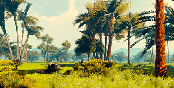 Panorama Of Mountains And Palm Forests