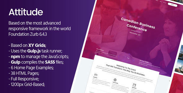 Attitude - HTML Template Based On Foundation Zurb
