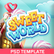 Sweet World: The Ultimate One-Page Premium Casual Gaming PSD Template - ThemeForest Item for Sale