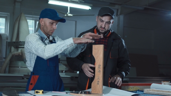 Workmen Measuring Detail in Joinery alt