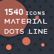 1540 Material Dots Line Icons - GraphicRiver Item for Sale