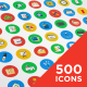 500 Vector Icons - GraphicRiver Item for Sale