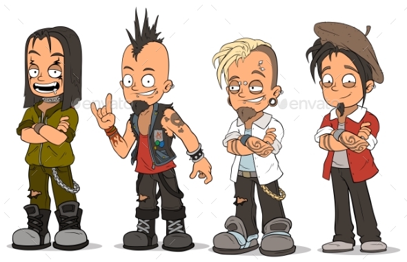 Menakjubkan 11 Gambar Kartun  Punk  Keren Gani Gambar