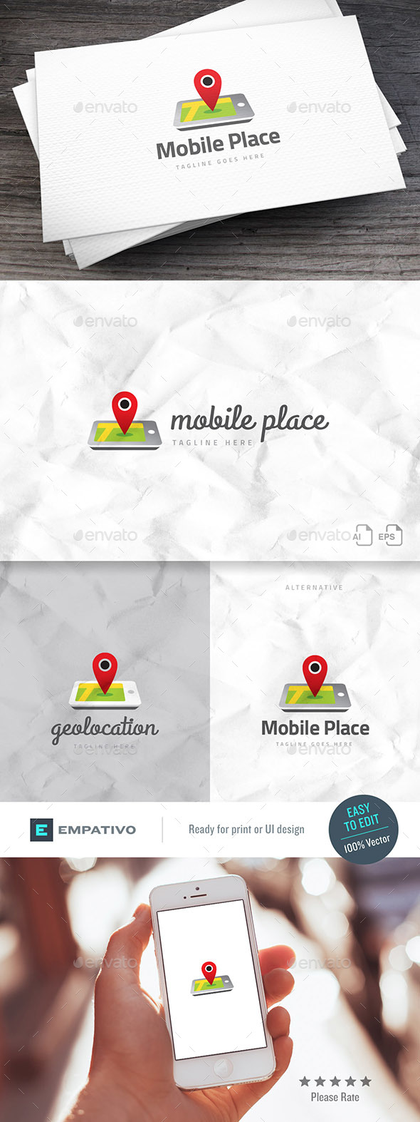 Mobile Place Logo Template