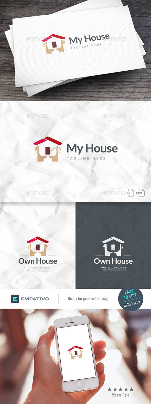 Own House Real Estate Logo Template