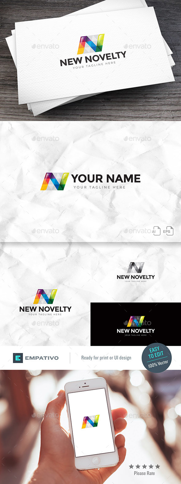 New Novelty Letter N Logo Template