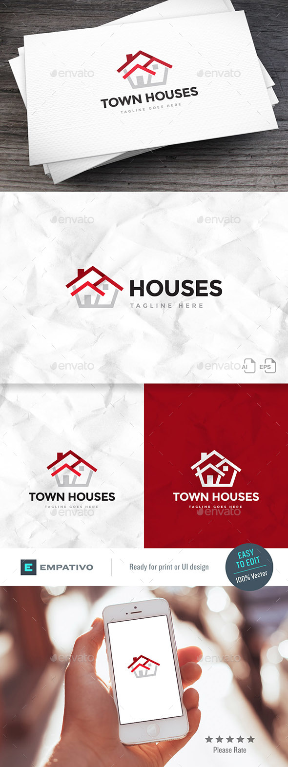 Town Houses Logo Template