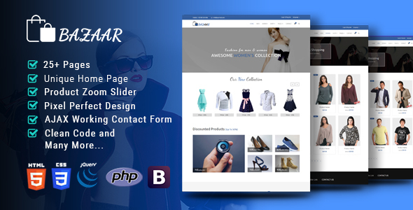 Bazaar-Multipurpose Responsive eCommerce HTML Template