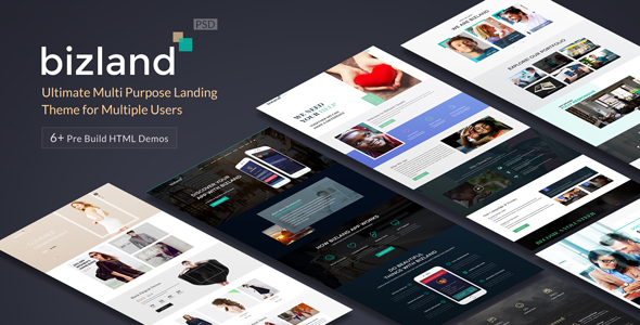 Bizland Multipurpose Landing Page PSD Template