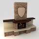 Open brick fireplace - 3DOcean Item for Sale