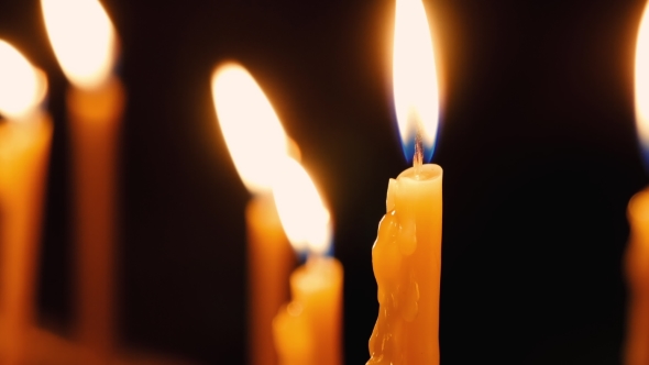 Burning Candles in Holy Sepulcher Church