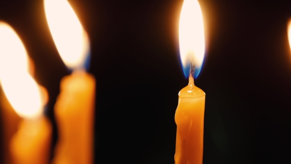 Burning Candles in Holy Sepulcher Church