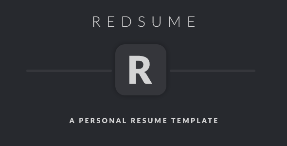 Redsume - A Personal Clean Resume Template