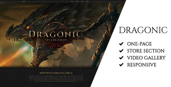 Dragonic: The Ultimate Premium Landing Game Landing Page